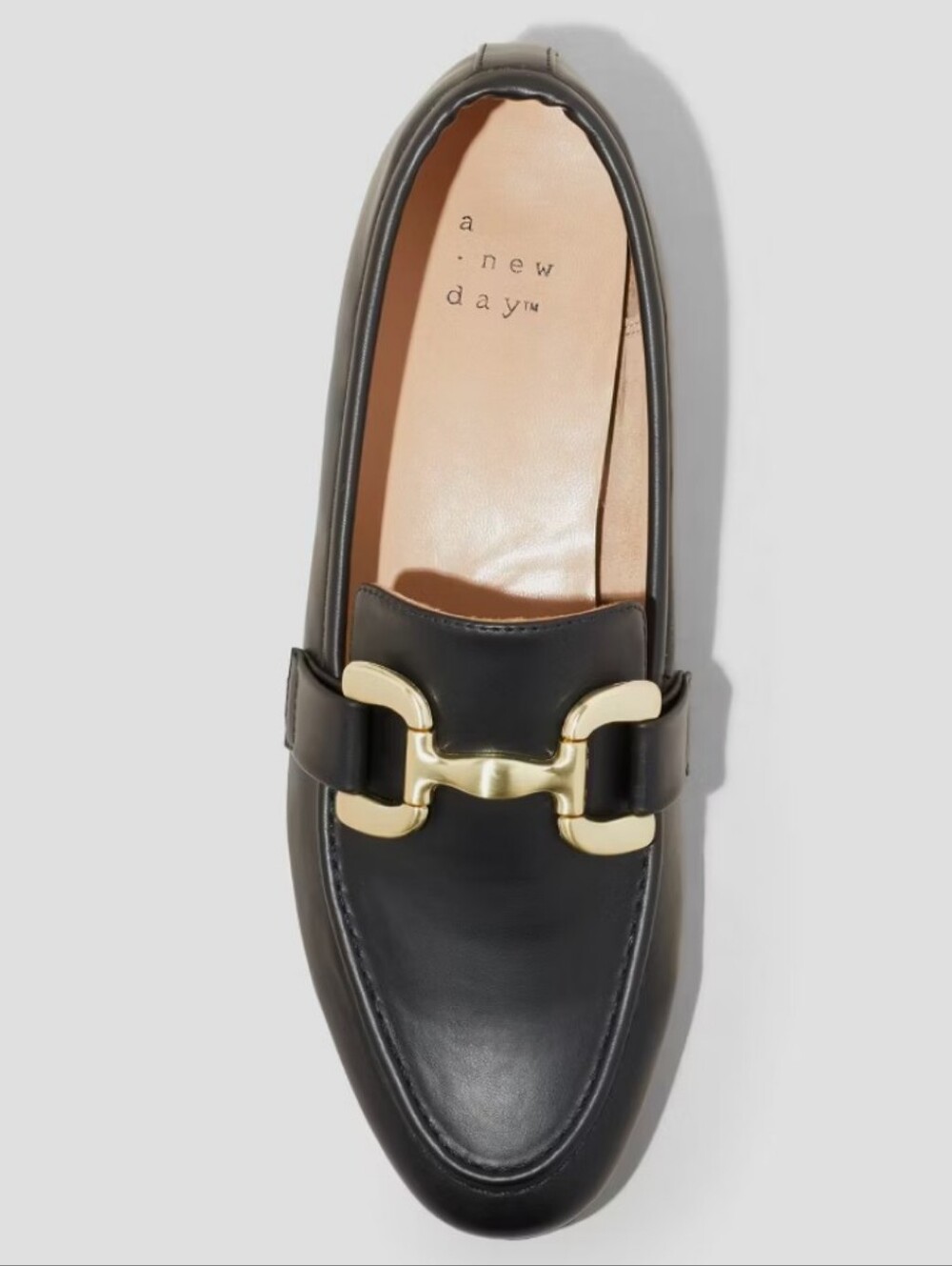 New w/Tags A New Day Carolyn Vegan Leather Slip-On Flat Loafers w/Horsebit Detai - Picture 3 of 5